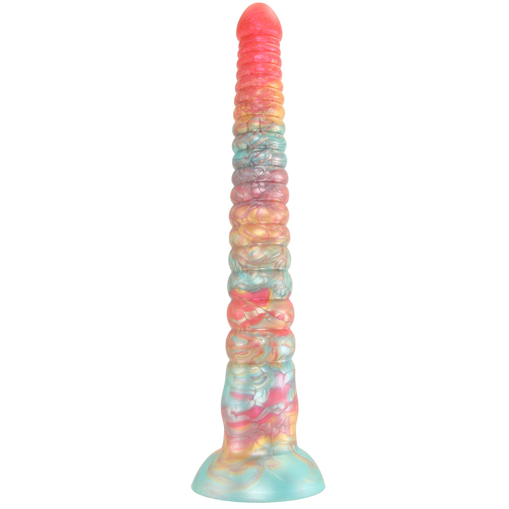 Colours Stacked 12 Inch Dildo in Red/Gold