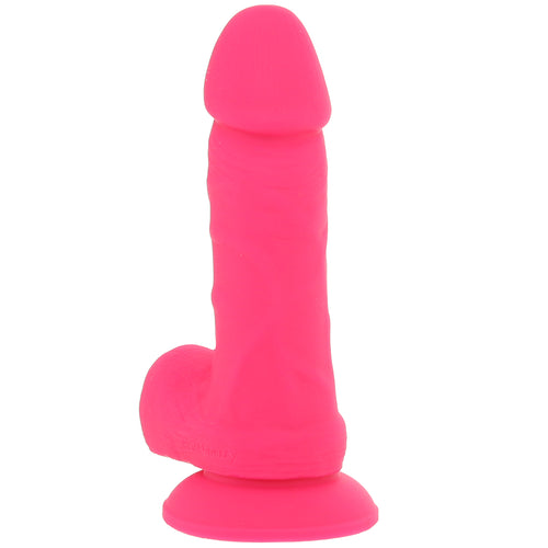 PinkCherry Premium 6 Inch Pink Silicone Ballsy Dildo