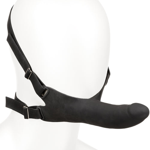 Accommodator Silicone Chin Strap Dildo in Black