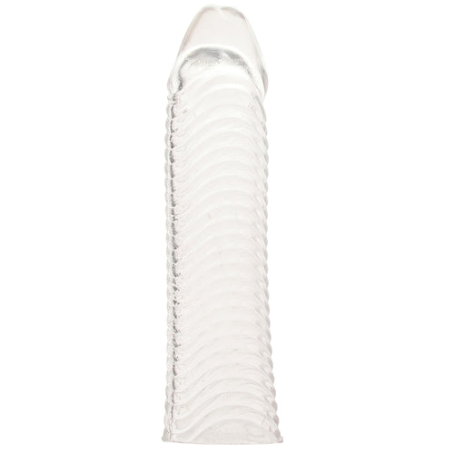 Blue Line 6.5 Inch Wavy Ribbed Penis Extension Sleeve