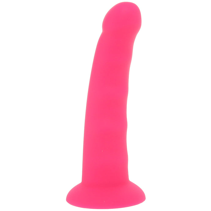 PinkCherry Premium 6.5 Inch Pink Silicone Wavy Dildo