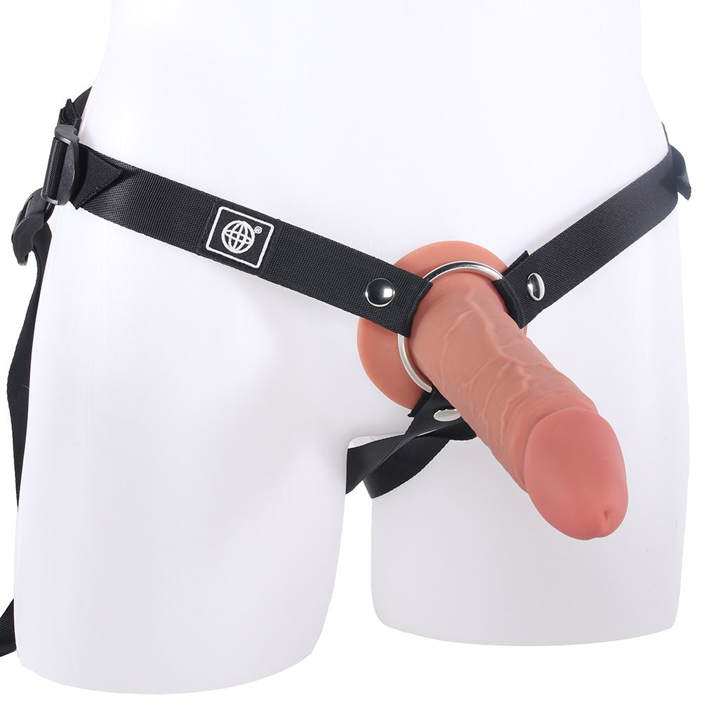 Fantasy X-tensions Elite 6 Inch Hollow Strap-On in Brown