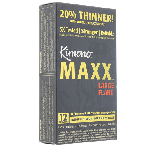Kimono MAXX Large Flare Condoms in 12 Pack